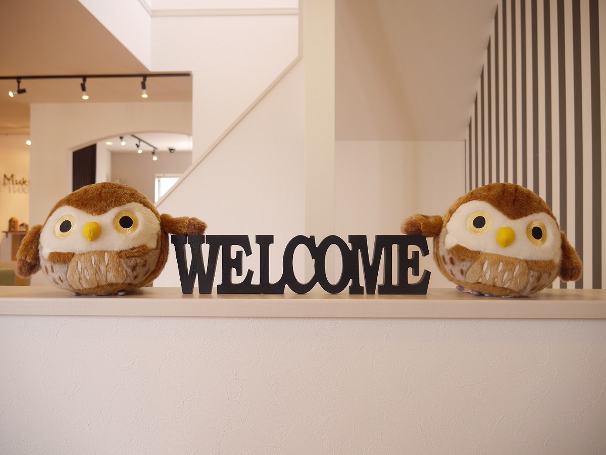 ユニバーサルホームキャラクター「ふく朗」が皆さまをお出迎えします。