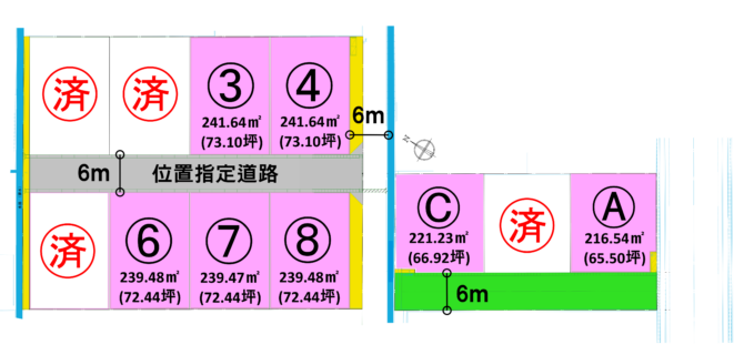 大田市分譲地セントラルタウン区画図