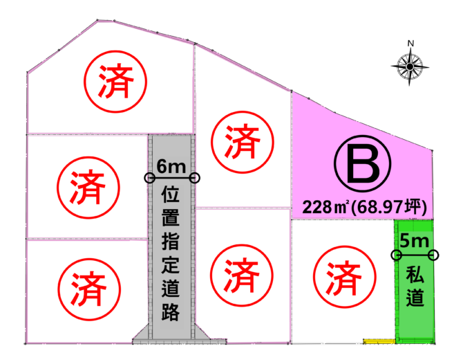長久分譲地の区画図