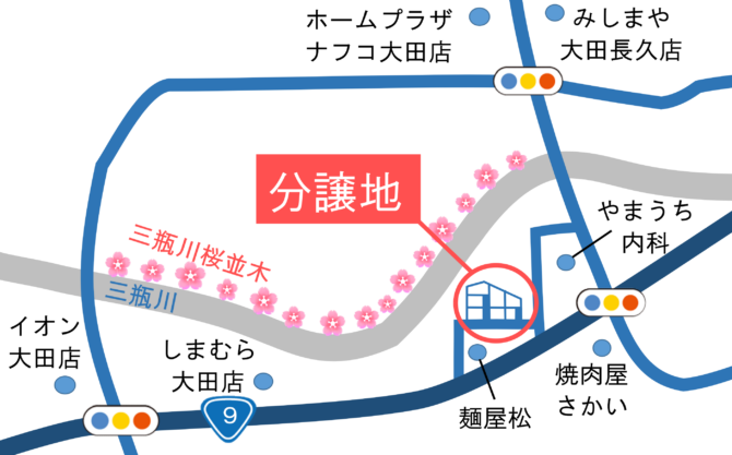 長久分譲地の地図