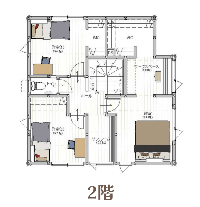 間取り図2階