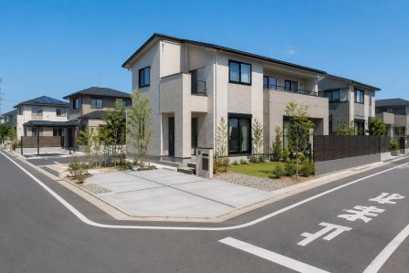 清潔感のある現代的な住宅街