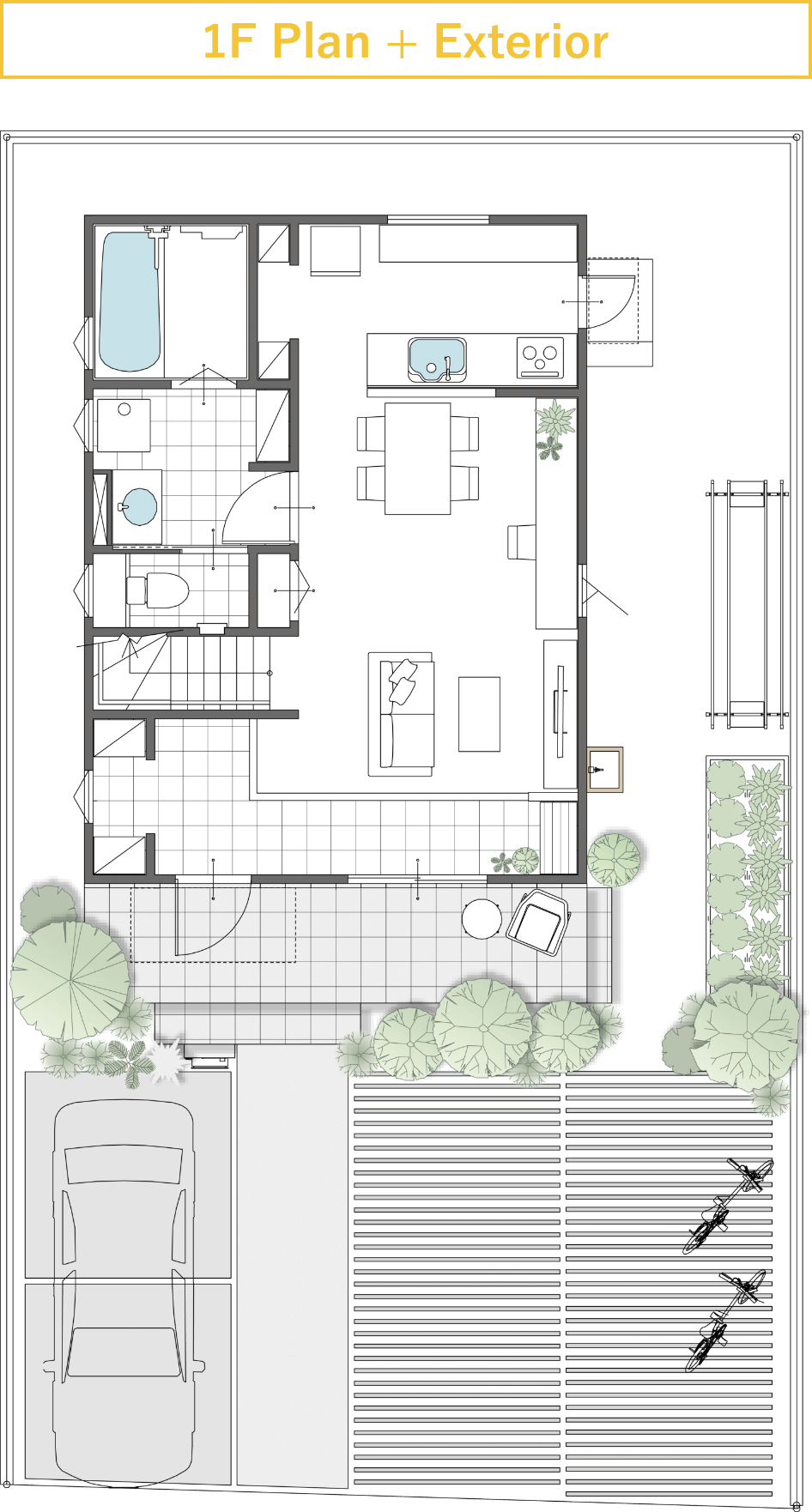 1F Plan + Exterior