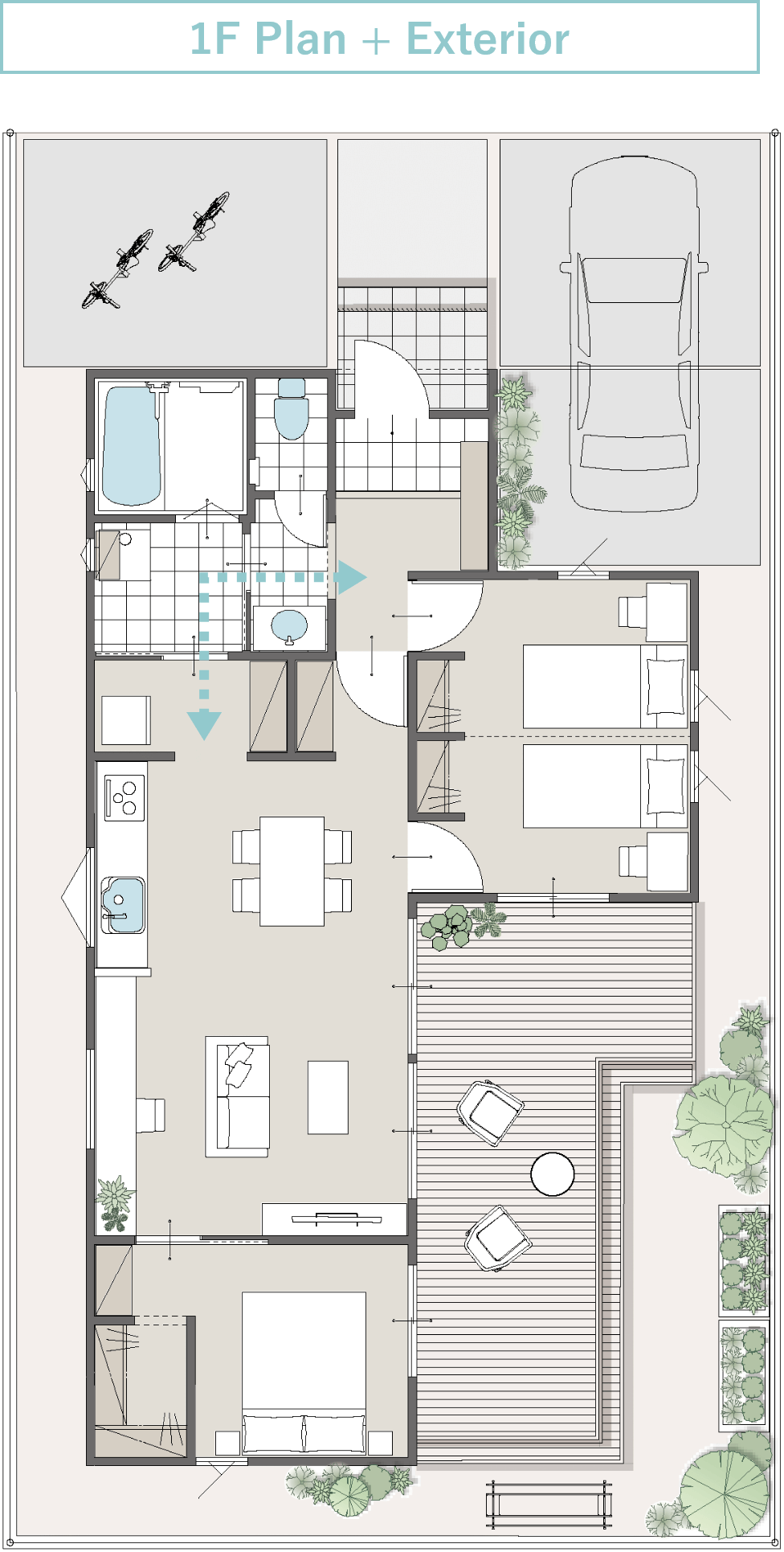 1F Plan + Exterior