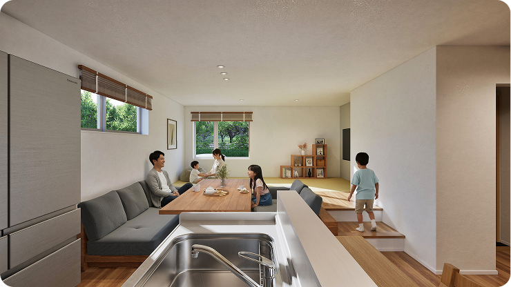 家族それぞれに、心地よい居場所