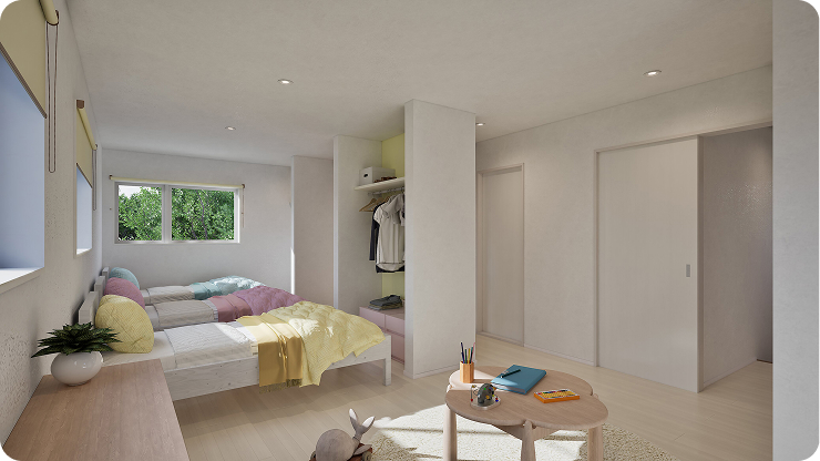 家族の成長に寄り添うフレキシブルな間取り