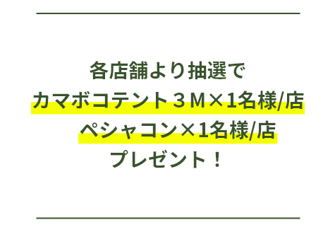 来場者抽選プレゼント