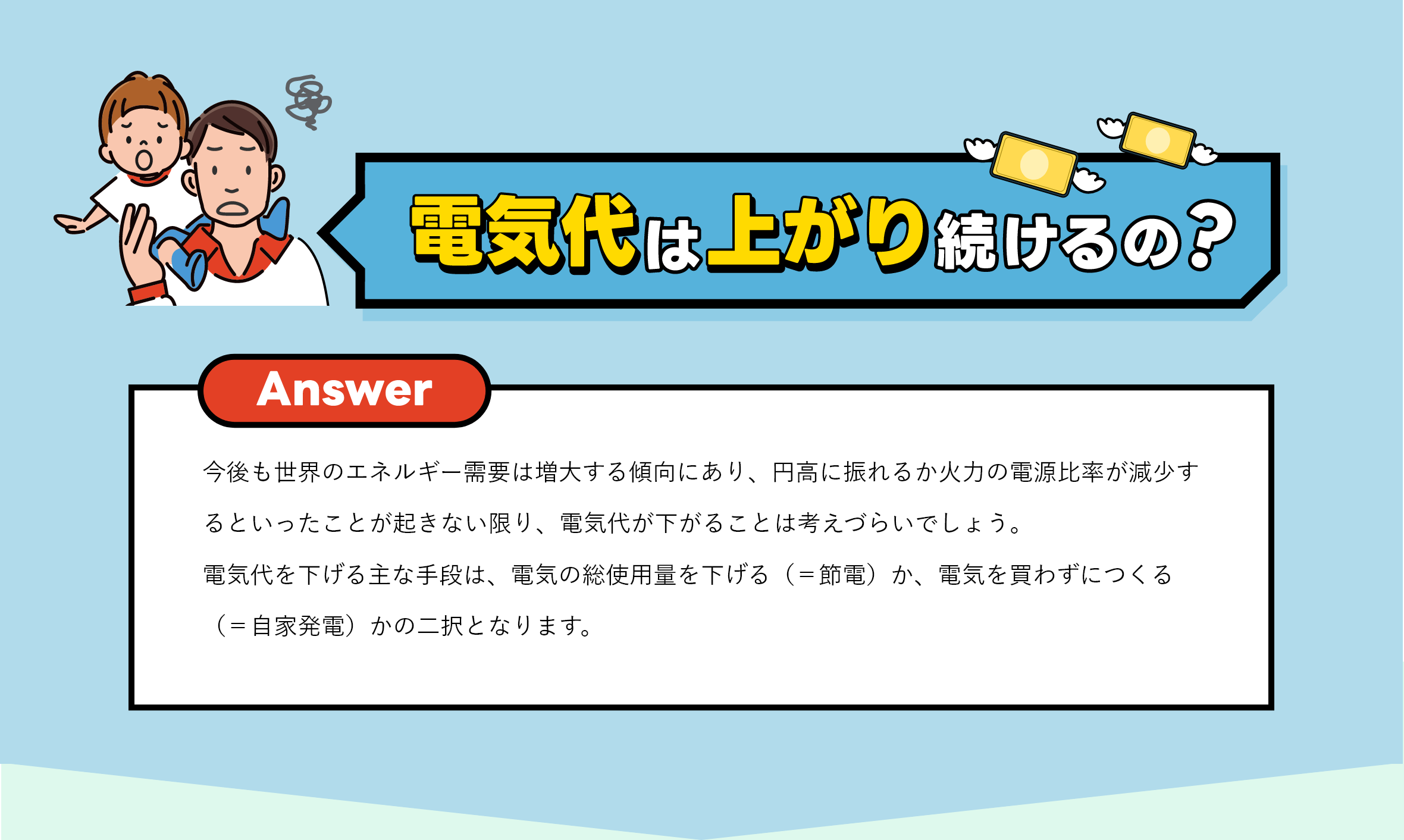 電気代は上がり続けるの？