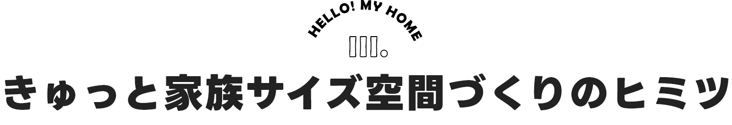 HELLO!MY HOME3 きゅっと家族サイズ空間づくりのヒミツ