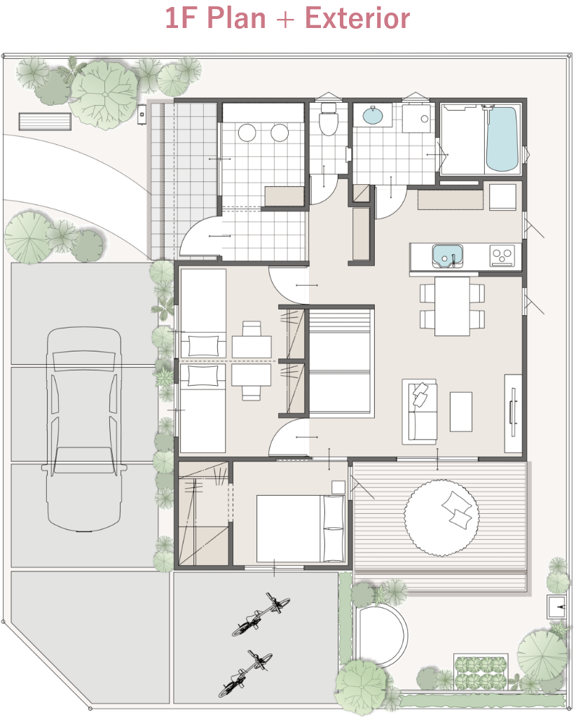 1F Plan + Exterior