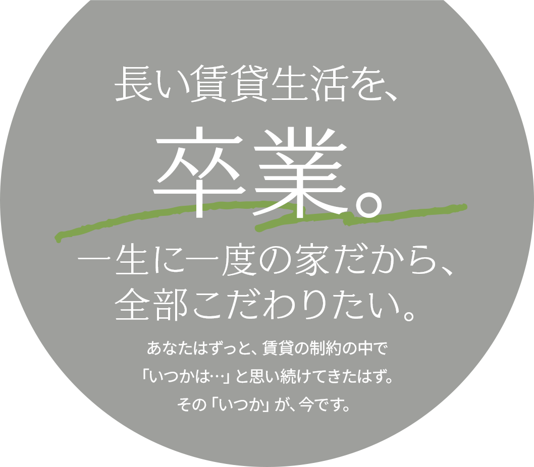 我慢の賃貸・持ち家の生活に終止符を