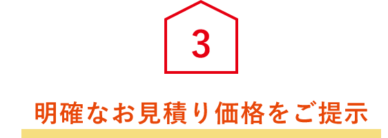 明確なお見積り価格をご提示