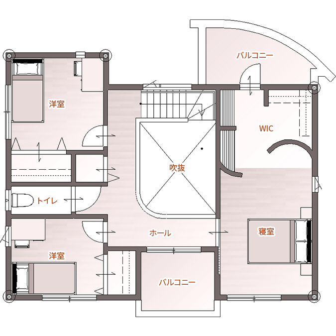 2Fの間取り図