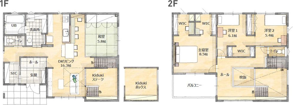 モデルハウス（住宅展示場）鳥取店の間取り