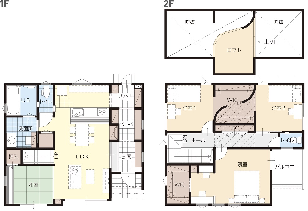 モデルハウス（住宅展示場）三次店の間取り