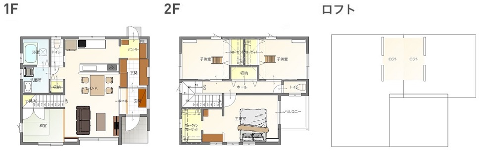 モデルハウス（住宅展示場）倉敷水江店（玉島上成 街かどモデルハウス）の間取り