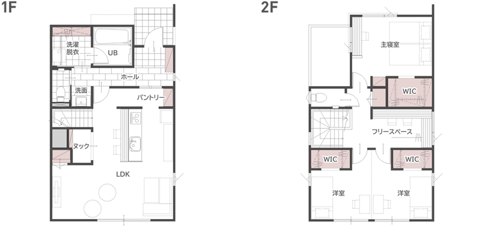 モデルハウス（住宅展示場）山梨市店（小原西街かどモデルハウス）の間取り