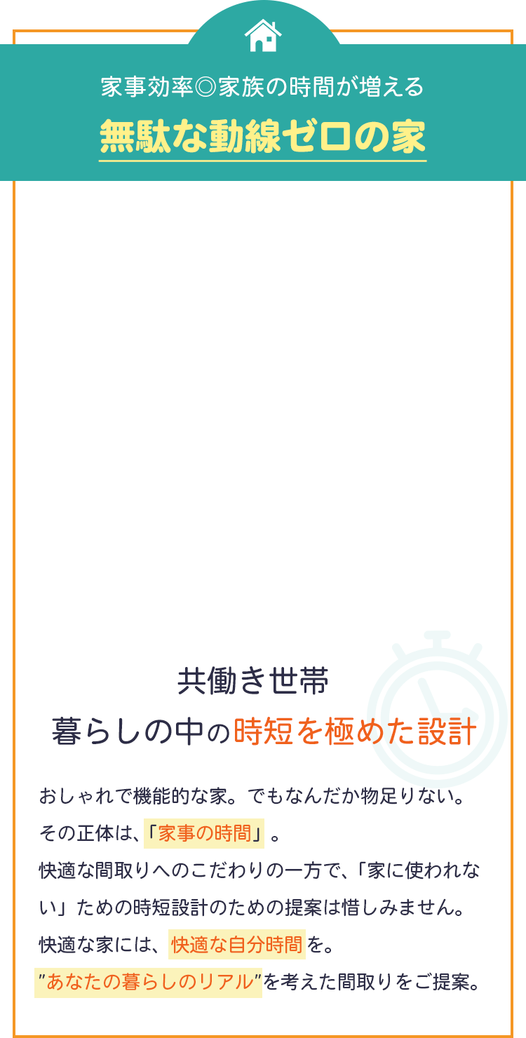家事の味方！ ママもパパもいつも笑顔 無駄な動線ゼロの家