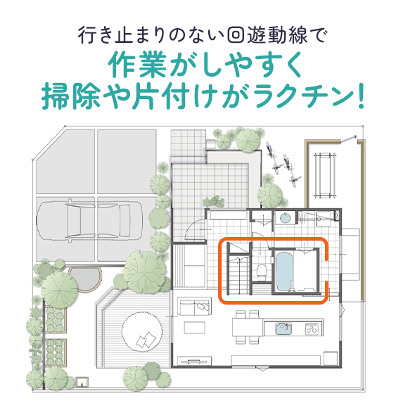 玄関横・階段下の収納は リビングを散らかさない仕組み!