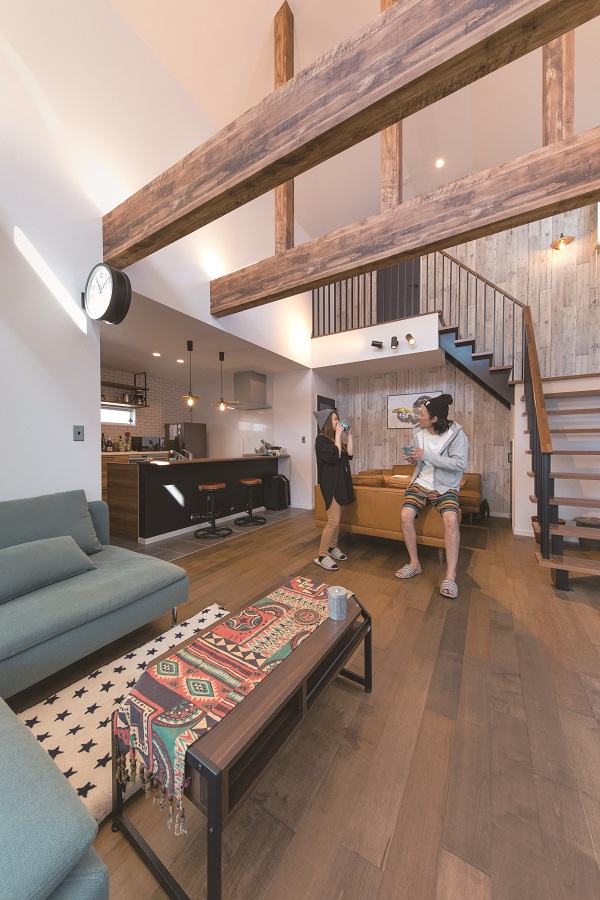 照明にこだわった西海岸風のおうち 半平屋 注文住宅 建築実例 事例 ユニバーサルホーム